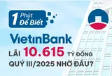 1 phút để biết VietinBank lãi 10.615 tỷ đồng quý III/2025 nhờ đâu?