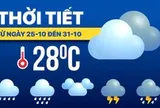 Thời tiết tuần từ 25-10 đến 31-10: Bắc Bộ nắng, Trung Bộ mưa, Nam Bộ triều cường