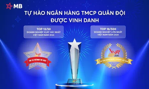 MB lọt Top 13 doanh nghiệp xuất sắc nhất Việt Nam năm 2024