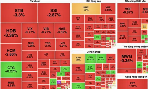 VN-Index lao dốc về 1.230 điểm