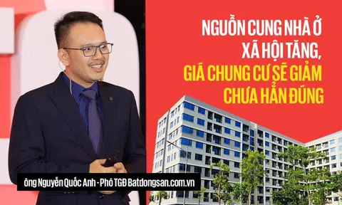 Phó TGĐ Batdongsan.com.vn: 'Nguồn cung nhà ở xã hội tăng, giá chung cư sẽ giảm' chưa hẳn đúng