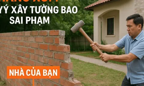 Hàng xóm xây tường lấn đất, gia chủ có quyền tự tháo dỡ không?