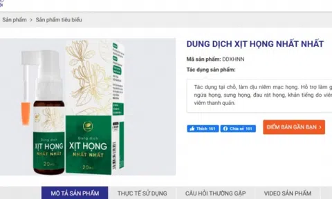 Chủ thương hiệu xịt họng Nhất Nhất bị xử phạt 200 triệu đồng vì quảng cáo gây nhầm lẫn cho khách hàng