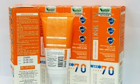 Lô sữa chống nắng DSK UV bị thu hồi toàn quốc vì không đạt chuẩn vi sinh vật