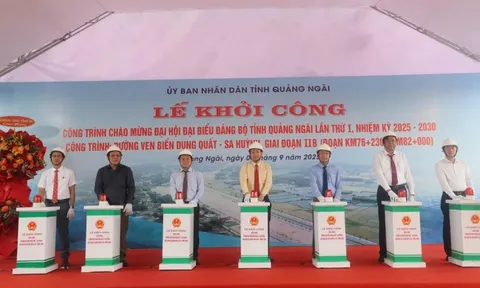 Quảng Ngãi: Khởi công Dự án đường ven biển Dung Quất - Sa Huỳnh