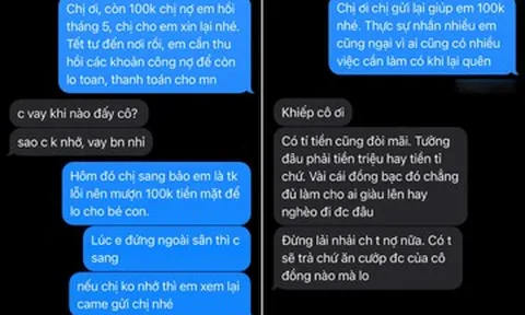 Hàng xóm vay 100.000 đồng không trả, còn mắng 'có tí tiền cũng đòi'