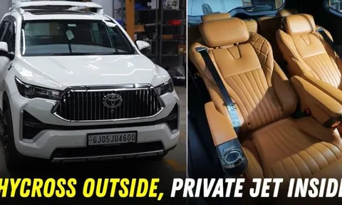 Chủ xe chi mạnh tay biến Toyota Innova Hycross thành 'dinh thự di động' có ghế massage, trần sao giả lập