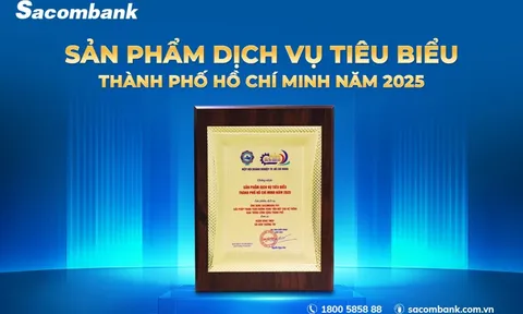 Sacombank lần thứ 3 được vinh danh “Sản phẩm – Dịch vụ tiêu biểu TP.HCM”