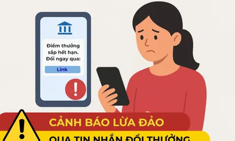 Cảnh giác: Tin nhắn 'đổi điểm thưởng ngân hàng' là bẫy chiếm đoạt tài khoản