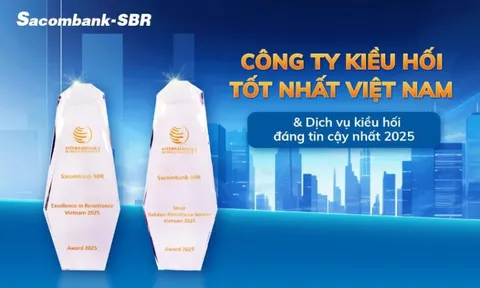 Sacombank-SBR nhận “cú đúp” giải thưởng kiều hối Tạp chí Quốc tế IBM