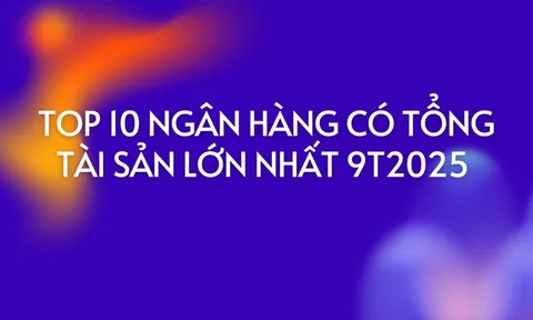 Top 10 ngân hàng có tổng tài sản lớn nhất 9 tháng đầu năm 2025: BIDV tạo dấu ấn kỷ lục, HDBank tiến sát mốc 800.000 tỷ đồng