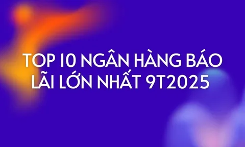 Top 10 ngân hàng báo lãi lớn nhất 9 tháng đầu năm 2025: Vietcombank vượt mốc 30.000 tỷ đồng, HDBank dẫn đầu về tỷ suất lợi nhuận