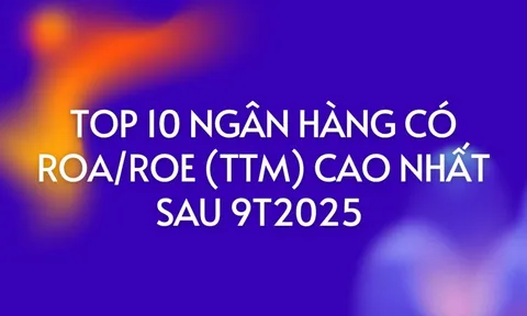 Top 10 ngân hàng sinh lãi tốt nhất cho cổ đông sau 9 tháng 2025: HDBank dẫn đầu, khối tư nhân chiếm ưu thế lớn