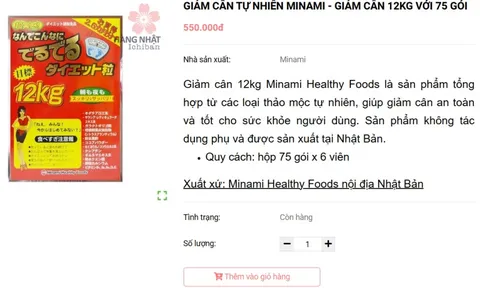 Shopee nói gì khi bị yêu cầu gỡ sản phẩm "Giảm cân 12kg Minami"?