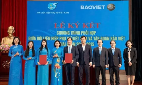 Hội Liên hiệp Phụ nữ Việt Nam và Tập đoàn Bảo Việt ký kết chương trình phối hợp giai đoạn 2026 - 2035
