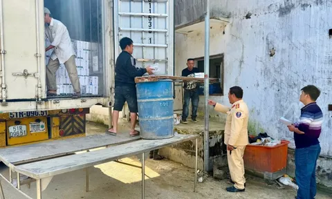 Chặn xe đầu kéo lúc rạng sáng, phát hiện hơn 10 tấn thực phẩm không giấy tờ