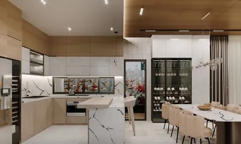 Mẫu tủ bếp chữ U độc đáo được ưa chuộng hiện nay