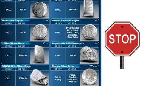 Chấn động thị trường kim loại quý toàn cầu: Các đại lý lớn tại Mỹ và châu Âu đồng loạt ngừng thu mua bạc lẻ