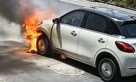 Chiếc xe điện hatchback đắt khách bất ngờ bốc cháy khi đang đỗ xe dù không cắm sạc