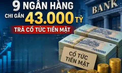 9 ngân hàng chi gần 43.000 tỷ đồng trả cổ tức tiền mặt: LPBank dẫn đầu với tỷ lệ 30%