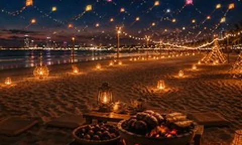 Lần đầu tiên Đà Nẵng có dạ tiệc ánh sáng, ẩm thực về đêm ở bãi biển
