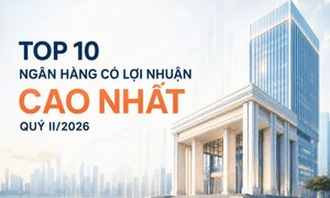 Top 10 ngân hàng có lợi nhuận trước thuế cao nhất quý II/2026: Vietcombank dẫn đầu, HDBank tăng trưởng bứt phá 50%