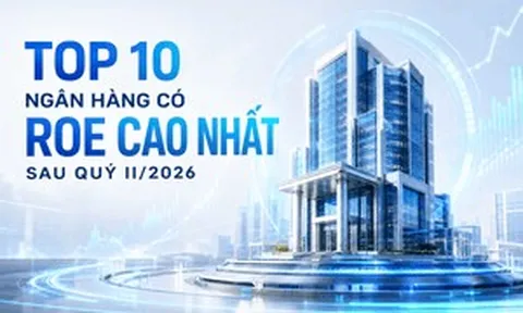 Top 10 ngân hàng có ROE cao nhất sau quý II/2026: HDBank dẫn đầu, vượt mốc 25%
