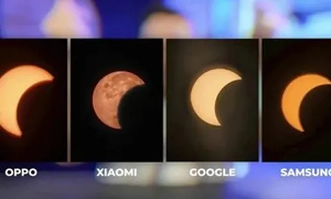 AI trên điện thoại Xiaomi bị tố 'vẽ' bề mặt Mặt Trăng lên ảnh nhật thực