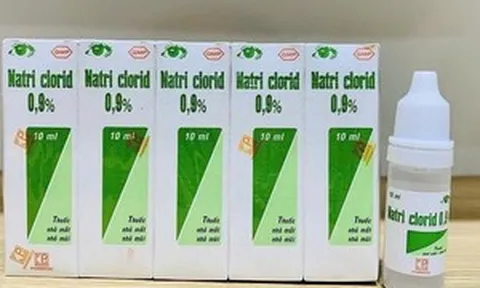 Lô thuốc nhỏ mắt Natri clorid 0,9% bị thu hồi vì vi phạm chất lượng mức độ 3