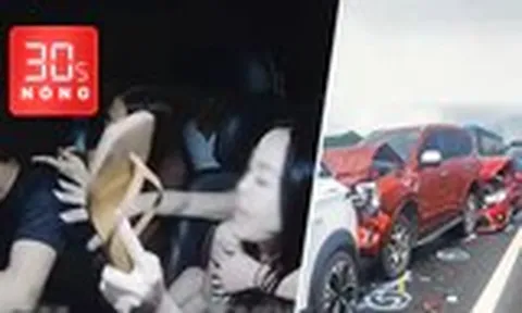 Bản tin 30s nóng: Nhóm khách nữ tấn công tài xế taxi; 7 ô tô tông liên hoàn vì không giữ khoảng cách