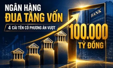 Loạt ngân hàng tăng vốn điều lệ, cuộc đua mốc 100.000 tỷ đồng nóng lên