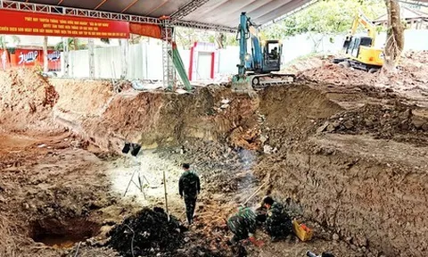 Phát hiện rãnh chôn số 2 tại khu A công viên Lê Thị Riêng
