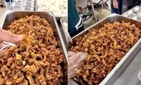 Sau vụ thịt trông 'giống tóp mỡ', trường tiểu học ở Hà Nội tạm dừng ăn bán trú