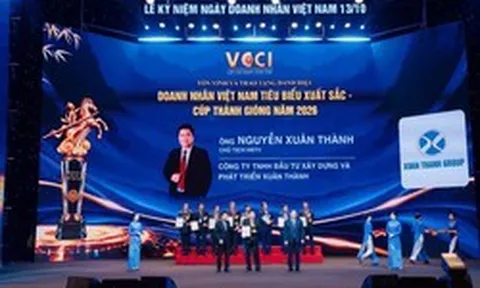 Ông Nguyễn Xuân Thành được vinh danh “Doanh nhân Việt Nam tiêu biểu xuất sắc – Cúp Thánh Gióng năm 2026”