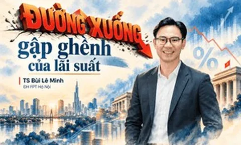 'Đường xuống' gập ghềnh của lãi suất