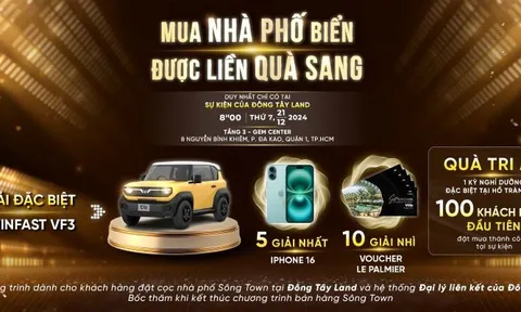 Mua nhà phố biển Sông Town cùng cơ hội nhận ngay xe VF3 tại Đông Tây Land