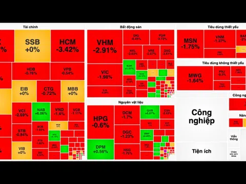 Áp lực bán gia tăng, VN-Index thủng mốc 1.240 điểm