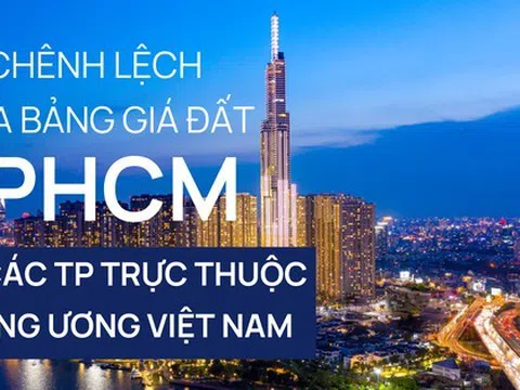 Bảng giá đất mới của TPHCM chênh lệch Hà Nội và các thành phố trực thuộc Trung ương ra sao?