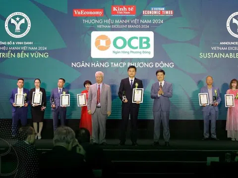 OCB nhiều năm liền đạt Thương hiệu mạnh Việt Nam 2024