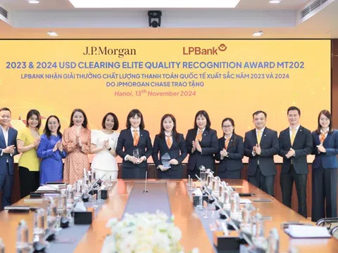 LPBank đoạt giải thưởng danh giá về thanh toán quốc tế từ JPMorgan Chase