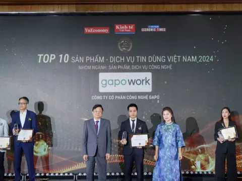 Gapowork 3 năm liền đạt Top 10 Sản phẩm - Dịch vụ Công nghệ tin dùng