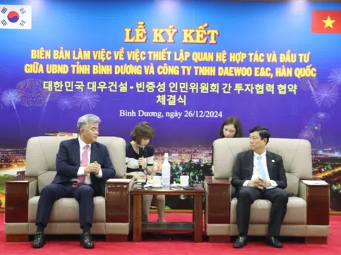 "Thủ phủ công nghiệp" phía Nam đón tin vui: “Ông lớn” xây dựng Hàn Quốc Daewoo "bắt tay" với Becamex IDC tham vọng đầu tư các dự án đô thị lớn