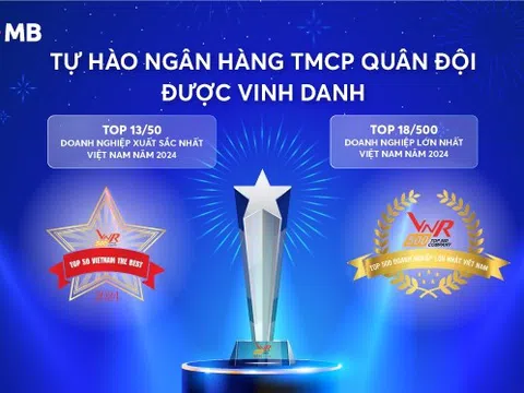 MB lọt Top 13 doanh nghiệp xuất sắc nhất Việt Nam năm 2024