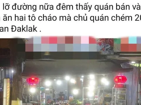 Ăn 2 tô cháo hàu, khách ngã ngửa vì bị 'chặt chém' 200.000 đồng