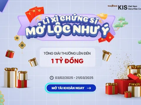 Chứng khoán KIS lì xì đầu năm 1 tỷ đồng cho “chứng sĩ”