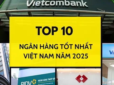 10 ngân hàng tốt nhất Việt Nam năm 2025: Techcombank vượt Vietinbank và VPBank vượt Agribank