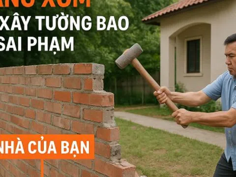 Hàng xóm xây tường lấn đất, gia chủ có quyền tự tháo dỡ không?