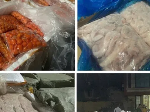 Hà Nội: Phát hiện hơn 7 tấn trứng non, nầm lợn không rõ nguồn gốc ở Thanh Trì