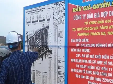 Đấu giá nhiều lô đất "khủng" tại một tỉnh miền Trung ít ai ngờ tới, có lô chênh giá khởi điểm hơn 5,5 tỷ đồng
