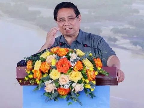 Dự khởi công cầu Tứ Liên, Thủ tướng Phạm Minh Chính đề nghị hoàn thành trong 24 tháng